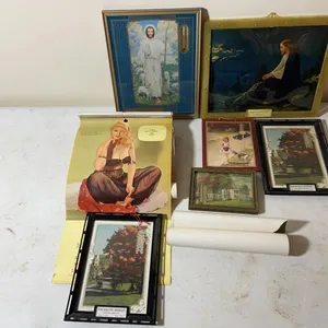 (4) framed advertisement thermometers, & other advertisements