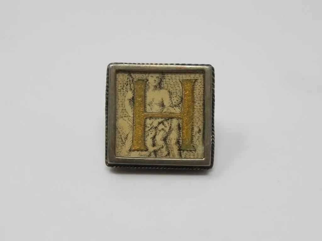 STERLING SILVER "H" PIN 6.23g