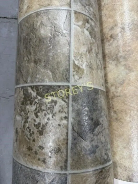 Stone Tile Vinyl Roll ~34' x 12'