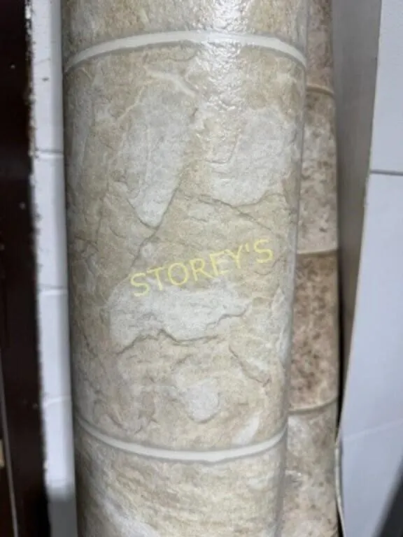 Beige Tile Vinyl Roll ~8' x 6'6