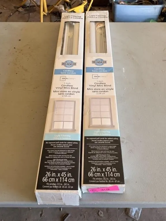 Cordless Mini Vinyl Blinds
