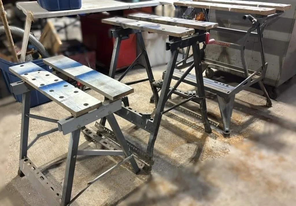 3 Asst. Foldable Work Tables.*C