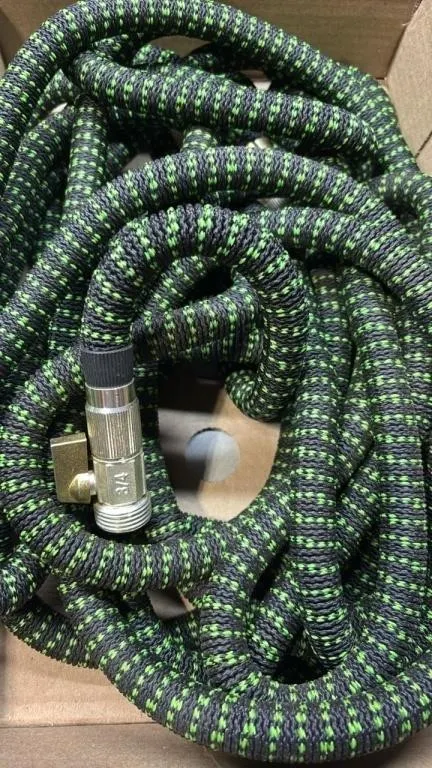 Flexible 3/4” Garden Hose.