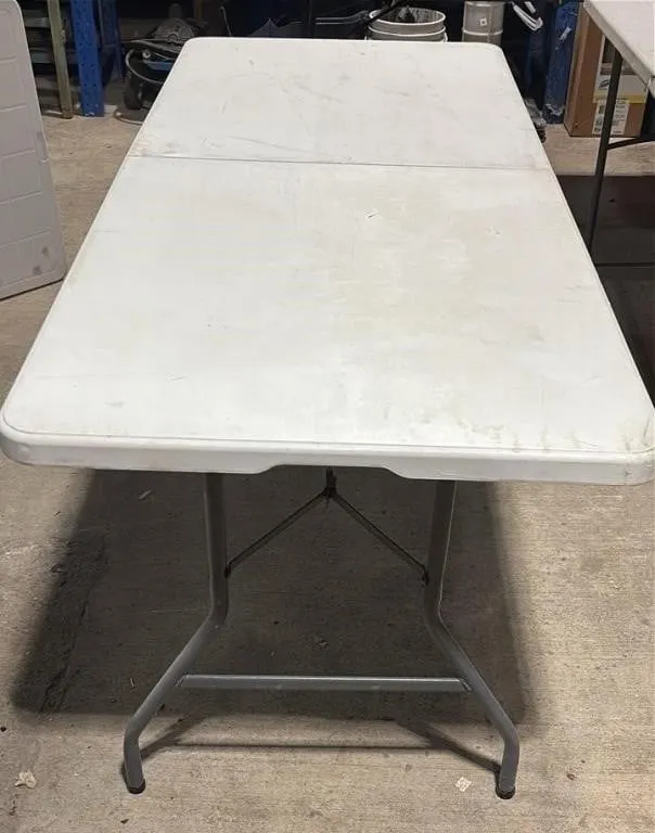 Foldable Table 29”x71”x29”. Crack Shown.