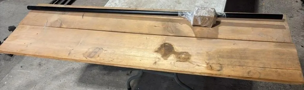Wood Wall Shelf 60”x18.5”x12” w/Brackets & Black