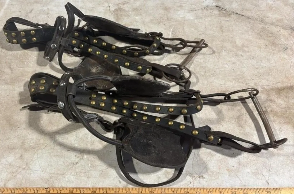 2 Leather Working Bridles.