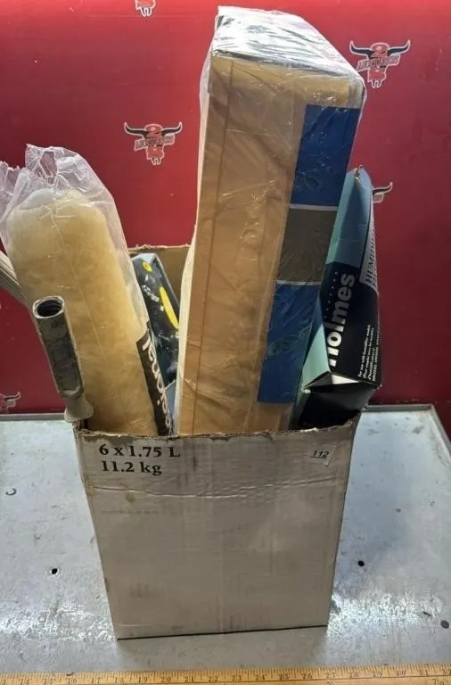 Box of Painting Supplies.