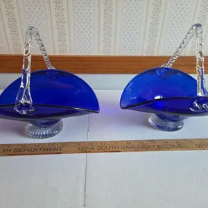 Pair Blue Baskets