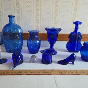 Decorative Blue Glass Pieces