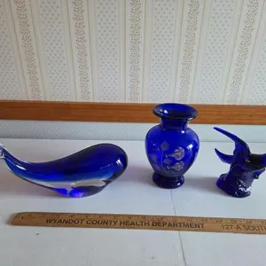 Blue Glass Pieces