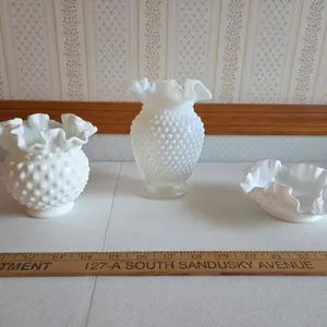 Fenton Milk Glass 3 pcs