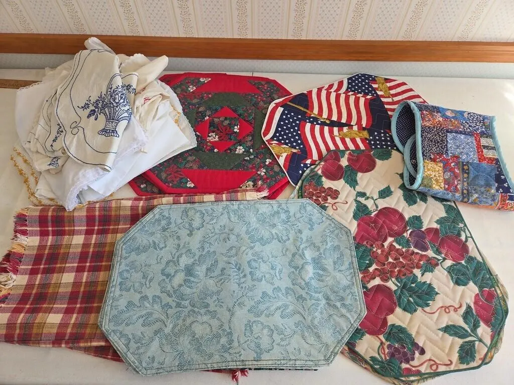 Basket; Placemats and Linens