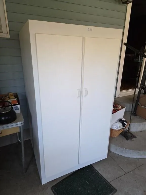 2 Door Wooden Cabinet 36"x34"x65.5"H