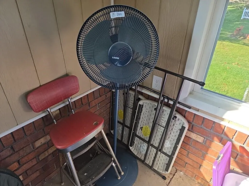 Fan, Step Stool, TV Trays