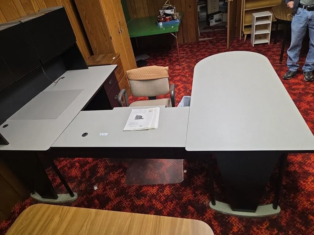 Sauder Made Desk w/2 Drawers 100"x65"x30.5"H Ba