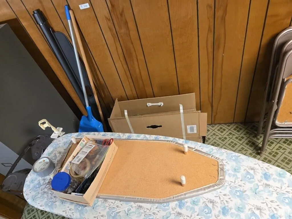 Ironing Board, Cargo Cover, Broom, Christmas Tree