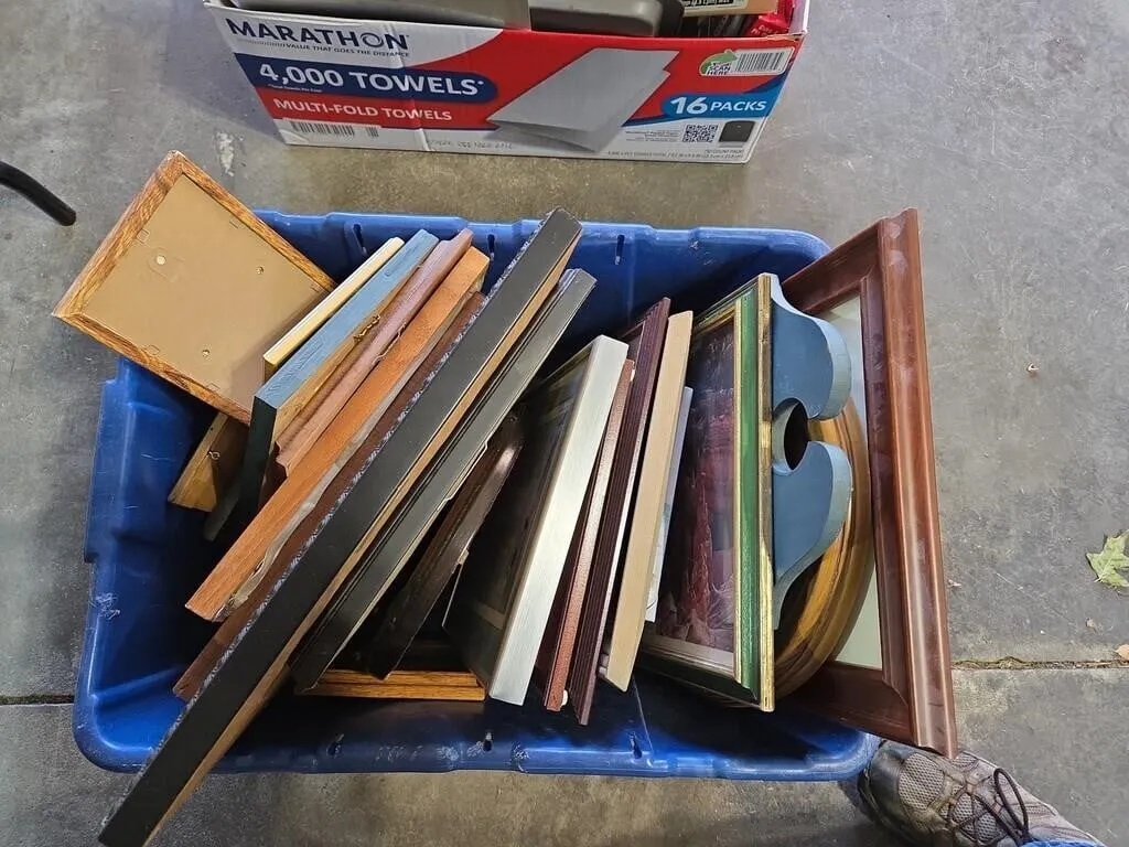 Tote of Pictures and Frames