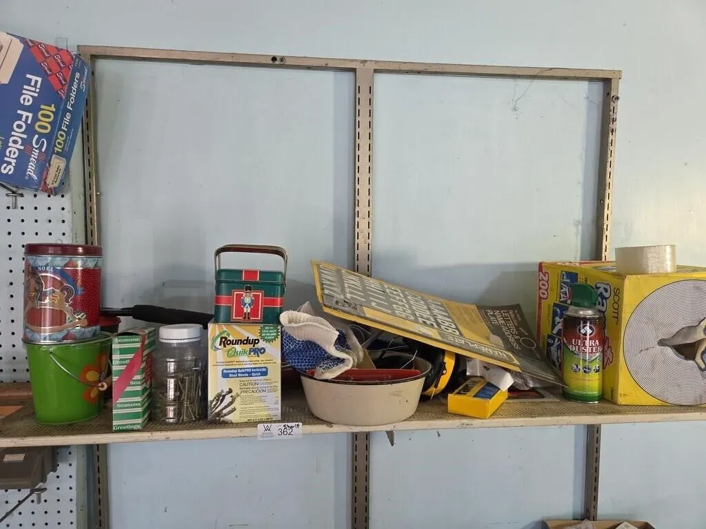 Shelf Contents Above Workbench (shelf not included