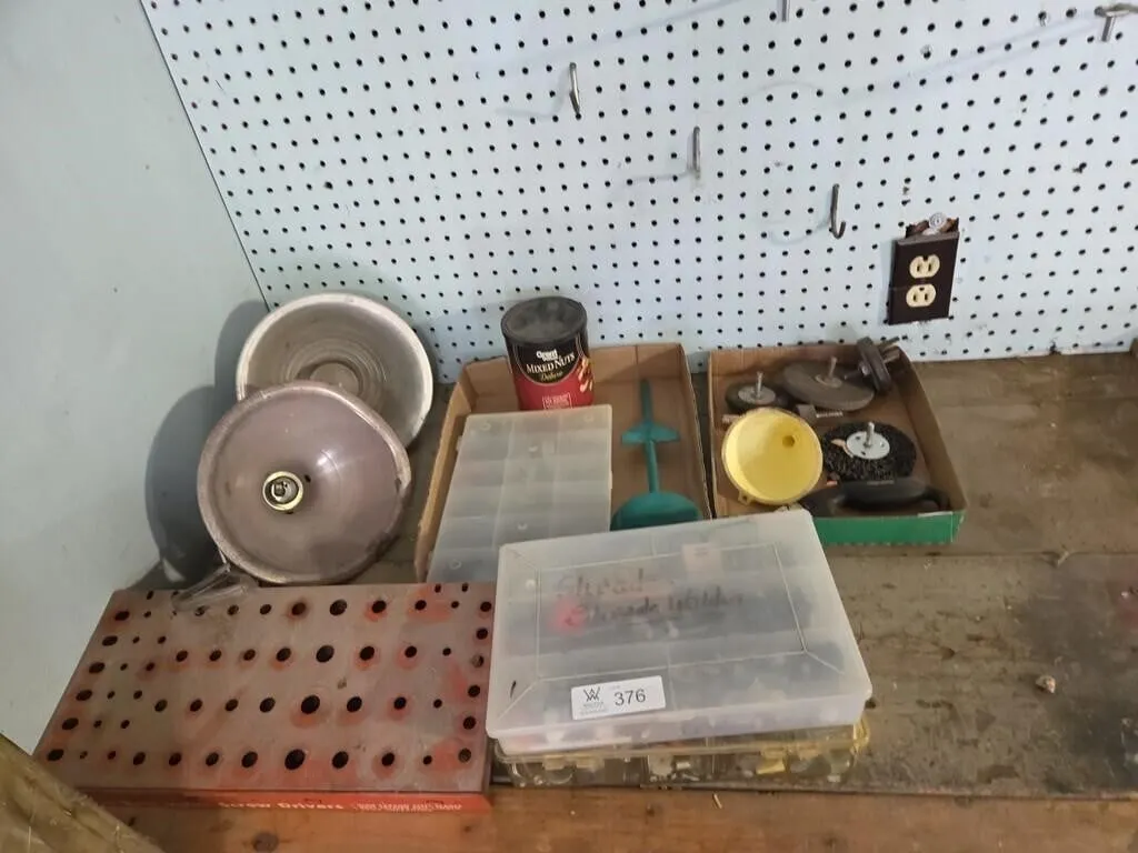 Corner Contents; Misc Fasteners, Lights, Screwdriv