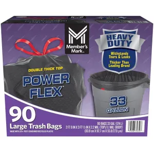 -Gallon Power Flex Trash Bags 90ct