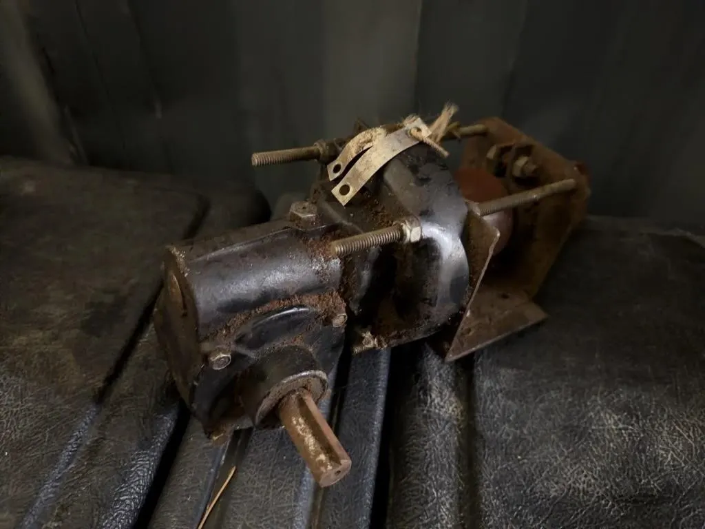 Vintage Rusty Motor with Mounting Bracket