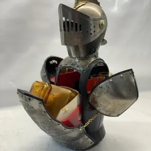 Knight Armor Helmet Decanter Set with Glasses