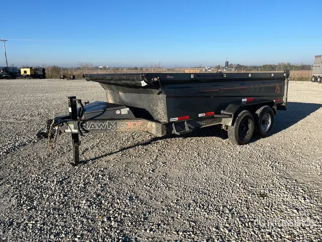 2025 RAWMAXX 14 ft T/A Dump Utility Trailer