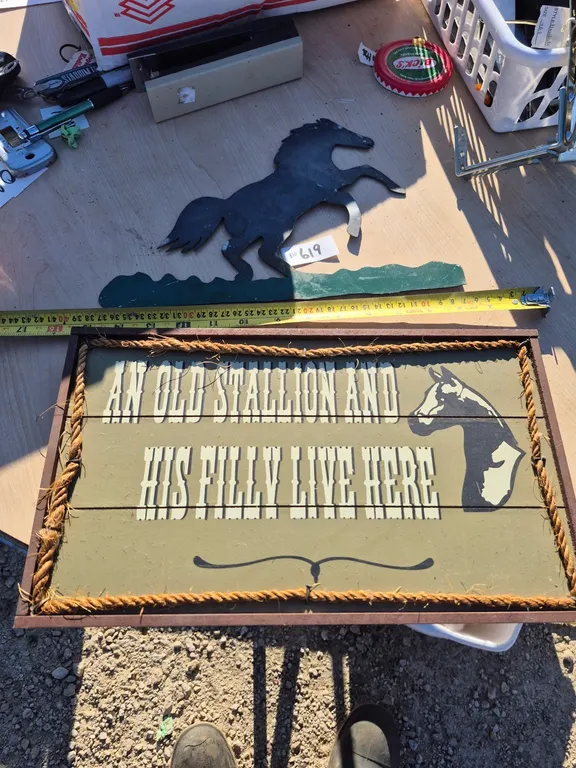 Horse related items.