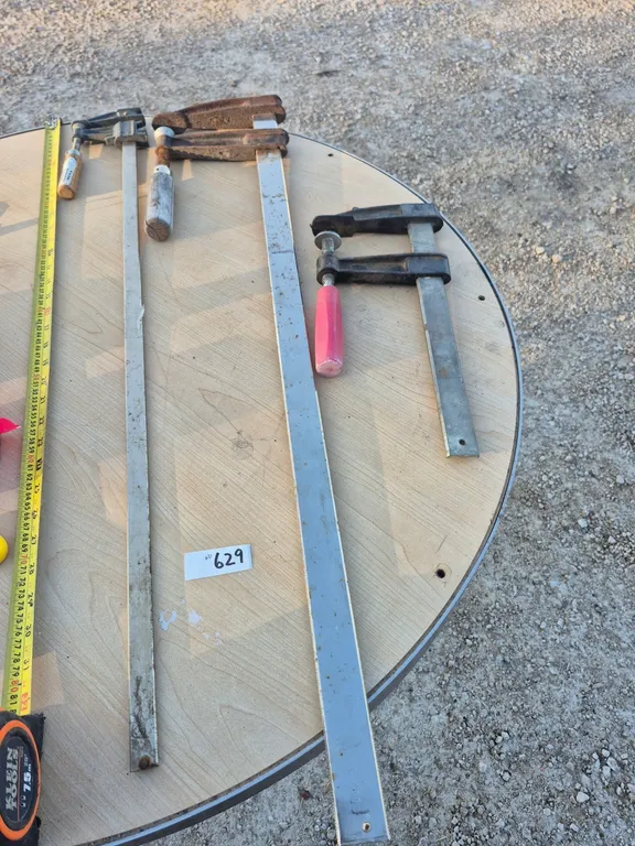 3 assorted bar clamps.