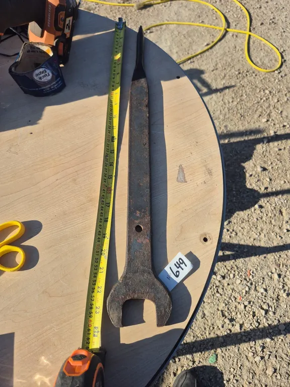 Vintage iron workers wrench.