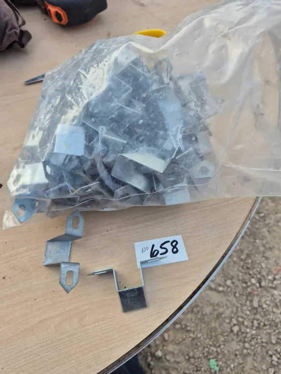 Metal brackets.