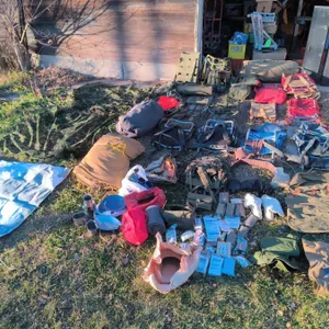 Military Surplus Camping Gear Packs Cots Tarps First Aid Rope Cabinets