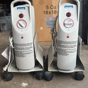 Lancaster Oil-Filled Electric Portable Radiator Heaters with Casters