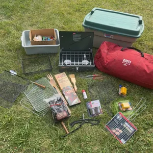 Coleman 425 Stove, Roots Outdoor Bag, Camp Cookware, BBQ Sets, Accessories, Storage Bins