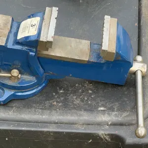 3" Swivel Base Bench Vise, Blue Cast Iron, Pro Series, 57-3001-0