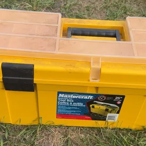 Mastercraft 25" Tool Box With Assorted Hand Tools, Hardware, and Fasteners