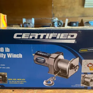 CERTIFIED 1500 lb Utility Winch with 12V DC Motor and 9.8' x 49' Wire Cable