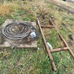 Roll of cable, hyd. Control, 7 ft. x 34 inch trailer skid frame