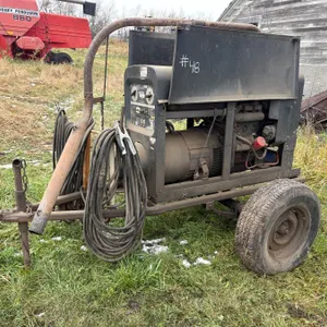 Lincoln 350 diesel welder, trailer mtd c/w long cables, 6483 hrs, running, SN. 298910