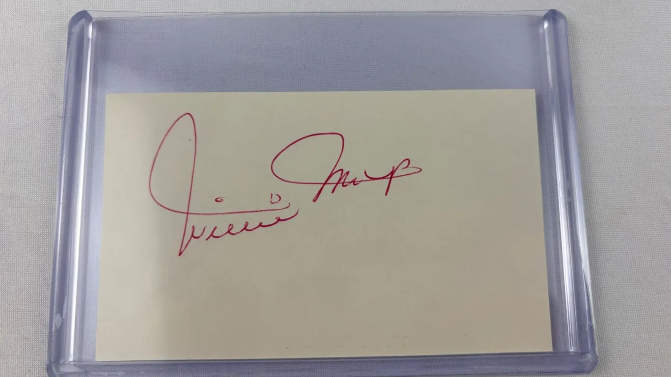 Willie Mays Autographed Index Card