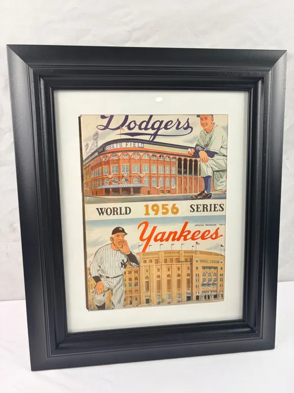 1956 World Series Framed Official Program