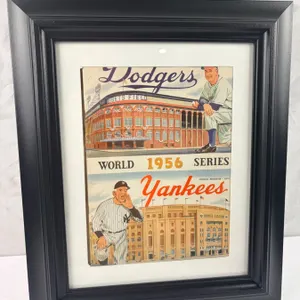 1956 World Series Framed Official Program