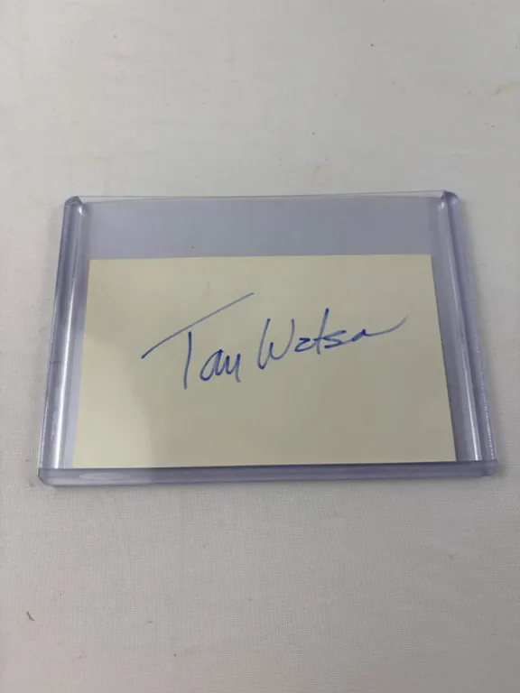 Tom Watson Autographed Index Card