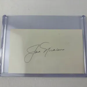 Jack Nicklaus Autographed Index Card
