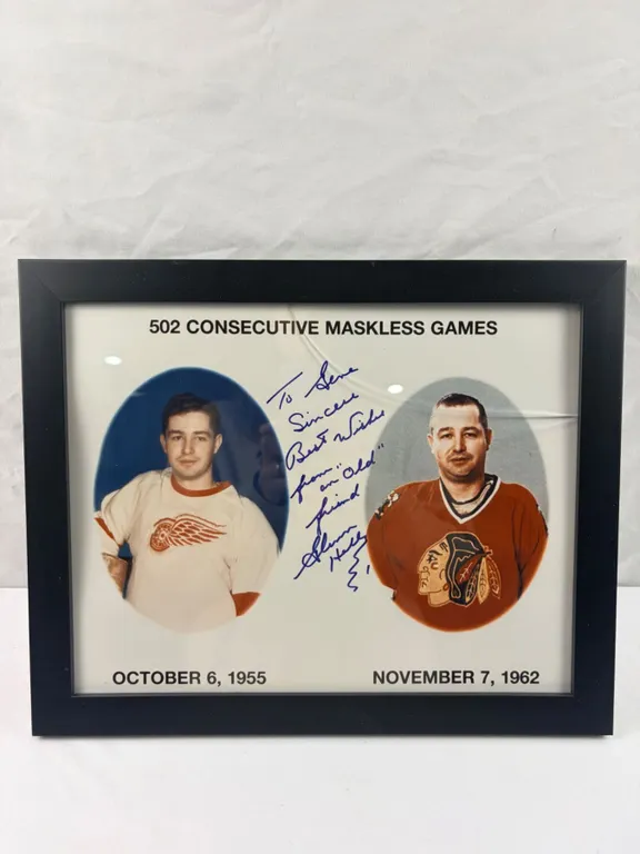 Autographed Glenn Hall Plaque