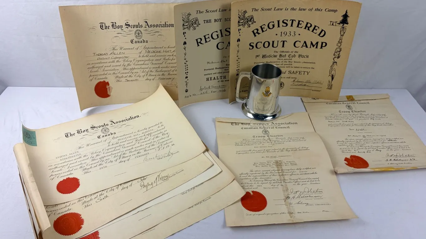 Boy Scouts Association Certificates