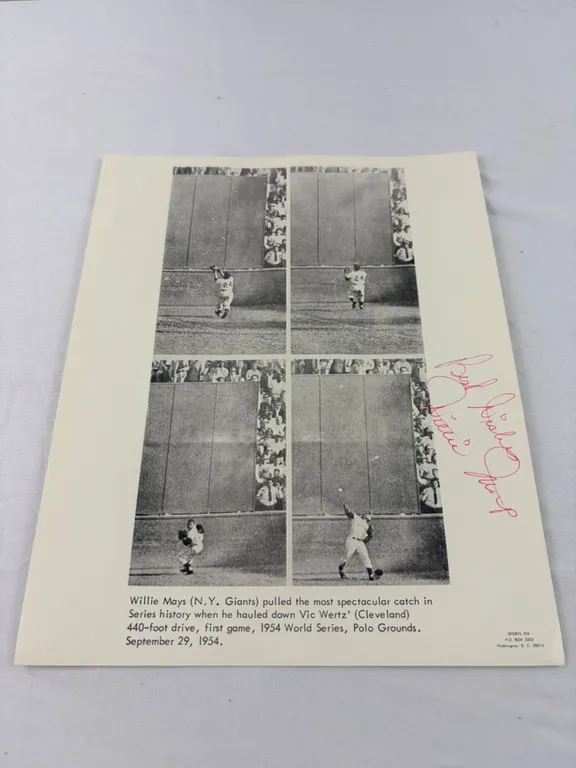Willie Mays 1954 World Series Autograph