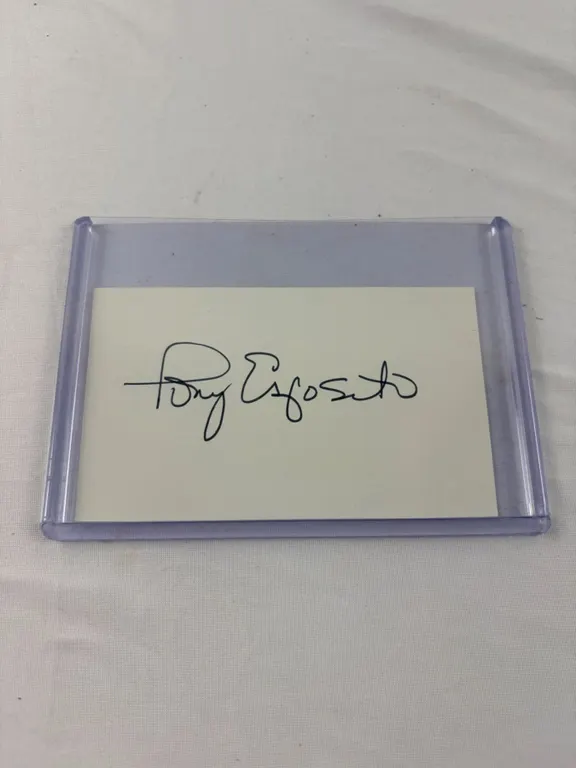 Tony Esposito Autographed Index Card