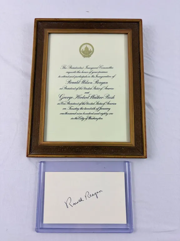 Ronald Reagan Autograph & Inauguration Letter