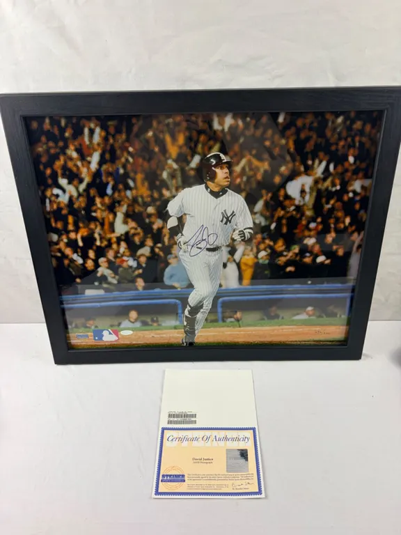Signed David Justice Photograph